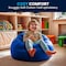 Flash Furniture Bean Bag Chair, Blue Back, 30 in W 30" L 18" H DG-BEAN-SMALL-SOLID-ROYBL-GG - alternate 4